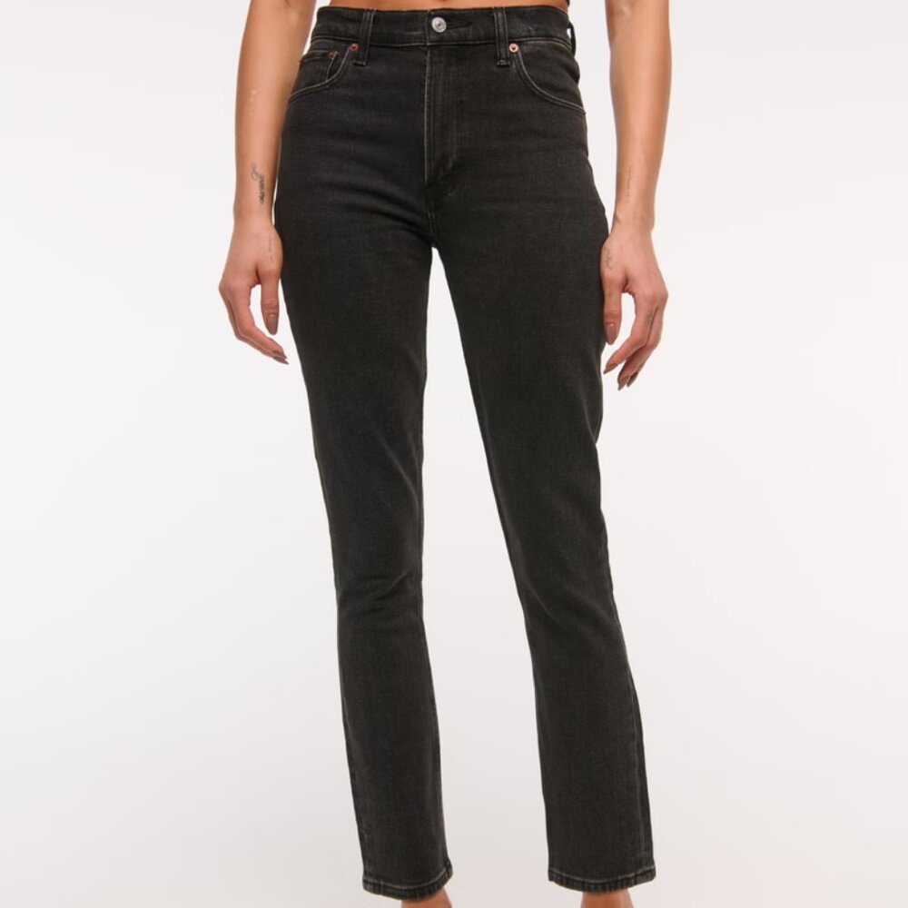 Abercrombie & Fitch High Rise Skinny Jean Size 24/00r Black